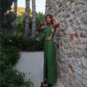 Reformation Green Mylie Set